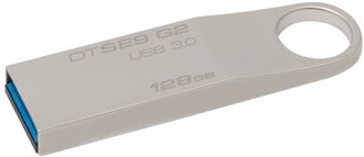USB Jet Flash Drive 3.0 128GB Kingston, Μεταλλικό ασημί, συμβατό με USB 2.0